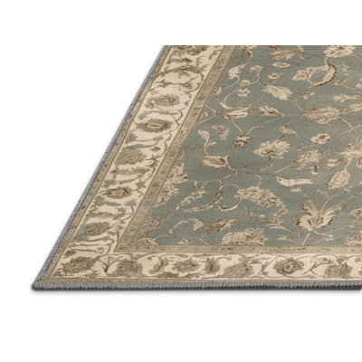 Machine Washable Tabriz Gray Area Rug