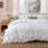 Housse de couette blanche pour lit très grand - ensemble de literie double brossé doux pour enfants et adultes (ensemble de 3)