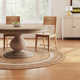 Elyse Round Handmade Jute/Sisal Tan/Ivory Area Rug