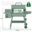 Barbecue électrique et fumoir à granules de bois avec sonde à viande et contrôle de température PID 565 po DAMNISS, vert