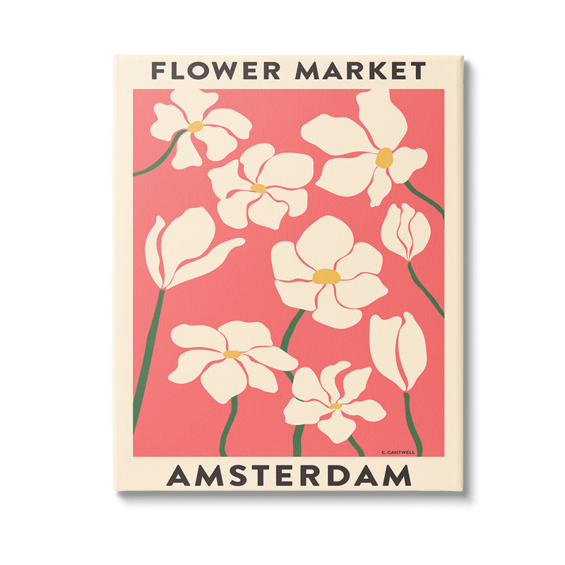 "Amsterdam Flower Market" par Carrie Cantwell sur toile, H 30 po x l 24 po