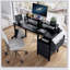 Bureau de 47,3 po avec prise de courant, 2 supports pour écran, 2 tiroirs, pochettes latérales, facile à assembler, stabilité de la structure réversible, utilisation comme bureau à domicile, bureau d'ordinateur, table de jeu-271141386
