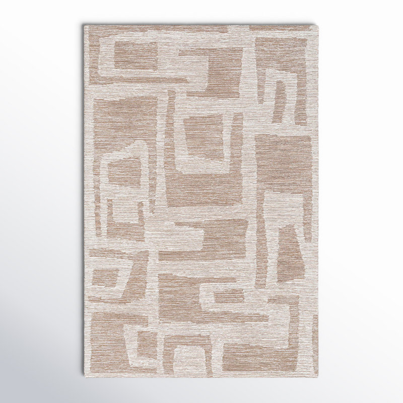 Flannery Joss & Main Hand Tufted Wool Ashanti Rug, Rectangle 2' x 3'