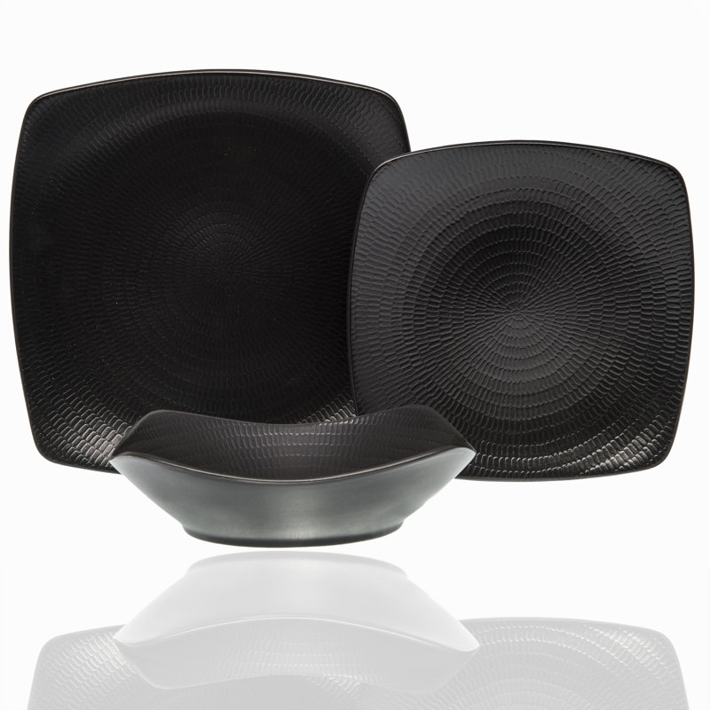 Black Rice 12pc Dinner Set