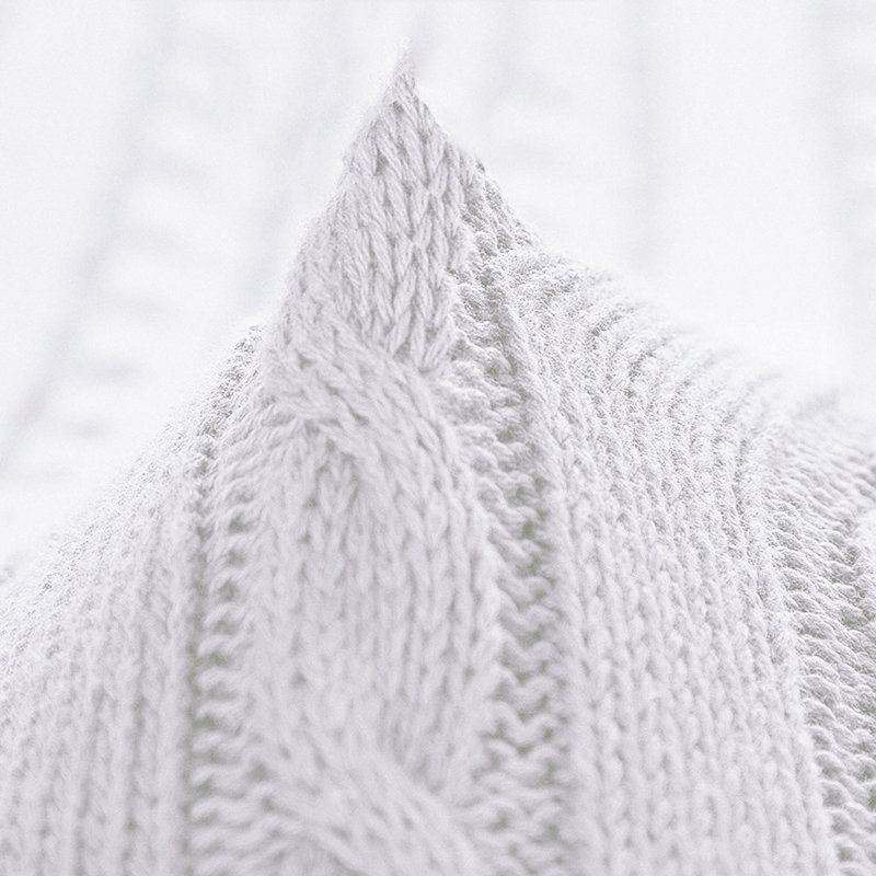 Jeté tricoté, jeté 100% pur coton, lavable à la machine, confortable - NTBAY, Blanc, L 90 po x l 68 po