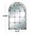 Devorah Metal Window Pane Inspired White Wall Mirror with Arched Top