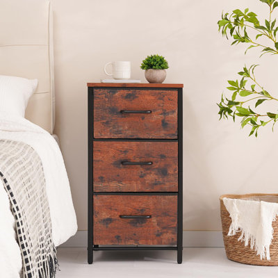 Trelu 15.4'' W Metal Nightstand