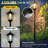 Solar Post Light Streetlight Black Aluminium