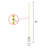 Aspen Creative 20507-11, 12" Clear With Light Green Line Glass Knob With Pull Chain In Copper