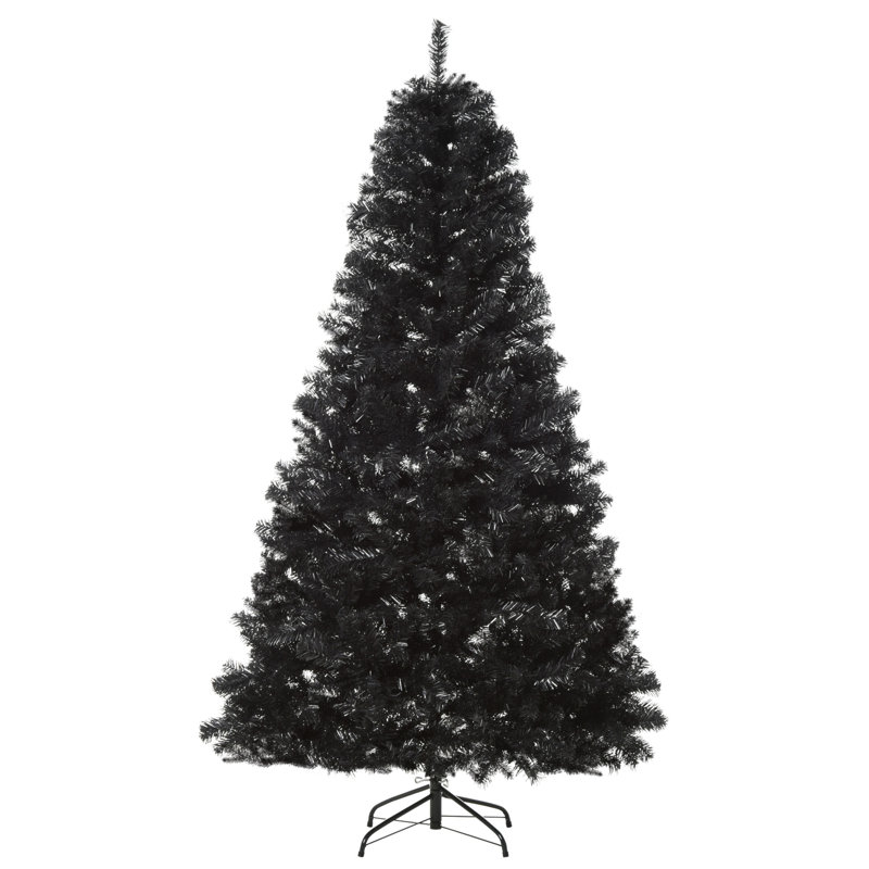 Arbre de Noël artificiel, arbre de Noël non éclairé avec 1346 branches, ouverture automatique, base en acier, décoration des Fêtes pour le bureau personnel
