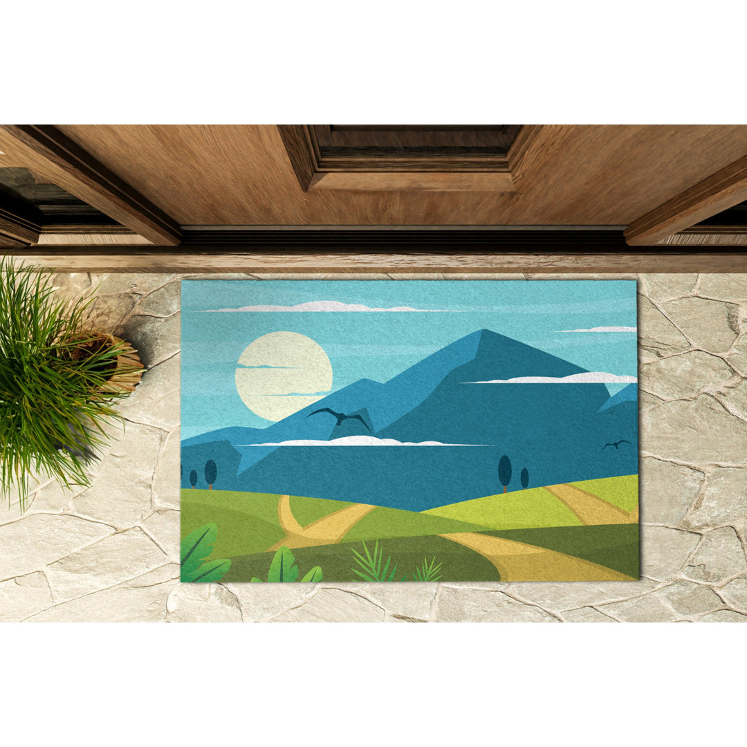 Mountain View 60 x 90 cm Rutschfeste Türmatte für draußen