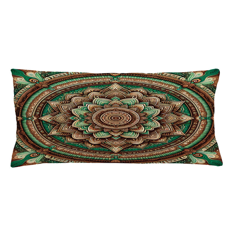 Green Pillow Cover, 16"H x 36"W, Rectangle