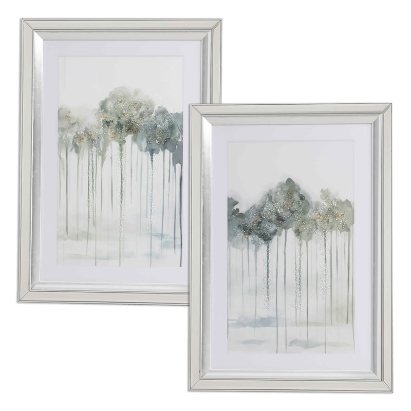Ensemble de 2 peintures sur toile encadrées