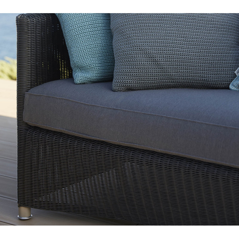 Diamond 82" Wide Outdoor Wicker Patio Sofa with Cushions