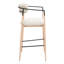 Ensemble de 2 chaises de cuisine avec dossier et tabouret de bar rembourrés