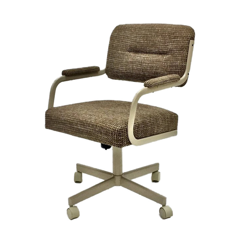 Chaise avec accoudoirs rembourrée Aleksandras, À damier
