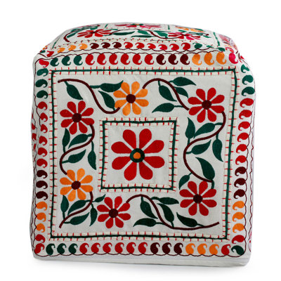 Cotton Ottoman Slipcover