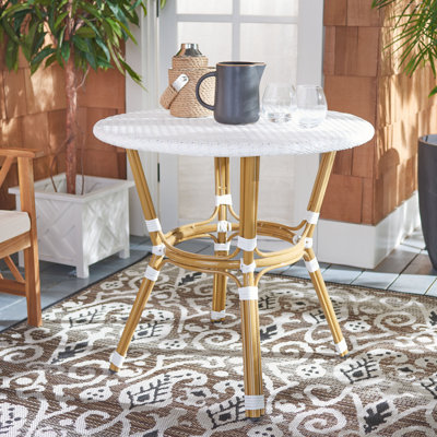 Wilburg Round Metal Outdoor Bistro Table , 31.5'' in. W 31.5'' in. D