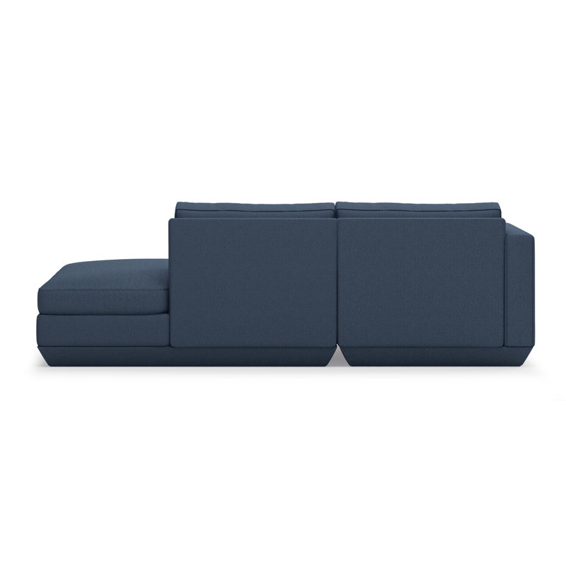 Podium Modular 2 PC Lounge Sofa, Hanson Navy, Right Hand Facing