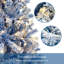  Sapin de Noël artificiel articulé 6 pi avec 750 branches de neige, bleu