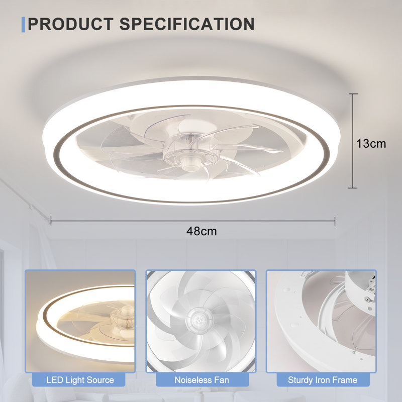 30cm Ceiling Fan with LED Lights