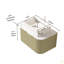 Meuble-lavabo de salle de bain 30 po avec lavabo, lavabo à fixation murale à bords arrondis flottants avec lavabo à tiroir rectangulaire en céramique, sans robinet, pré-assemblé-126528558-126528556