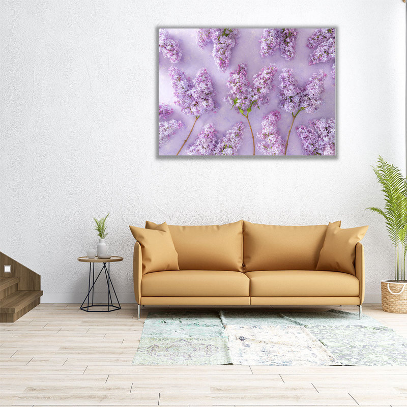 Lilas fleurs - reproduction d'art sur toile, H 24 po x l 32 po