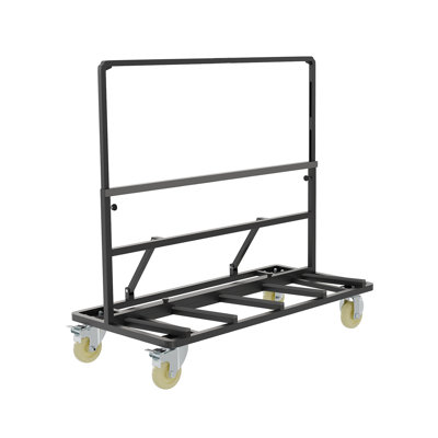 Heavy-Duty Panel Dolly Cart, 1800 lbs Capacity, 43 x 22 in Platform, Includes 2 Straps, for Drywall, Plywood, Glass, Doors, Job Site Warehouse Use