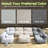 Lavoski 6-Person Modular Dark Gray Patio Conversation Set, 7-Piece Outdoor Sectional Sofa with High-Density Foam Filled Olefin Fabric-1279734538