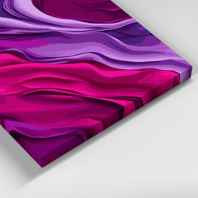 «Abstract Color Field 4», art mural sur toile mauve, H 8 po x l 8 po