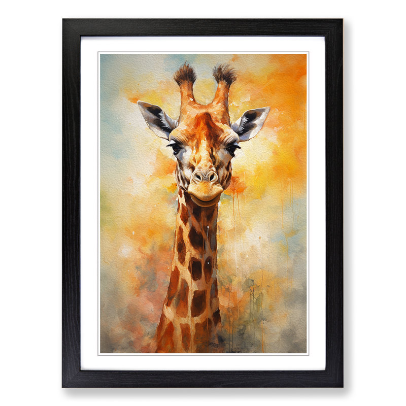 Single Picture Frame Print on Wood, 64cm H x 46cm W x 2cm D, Black
