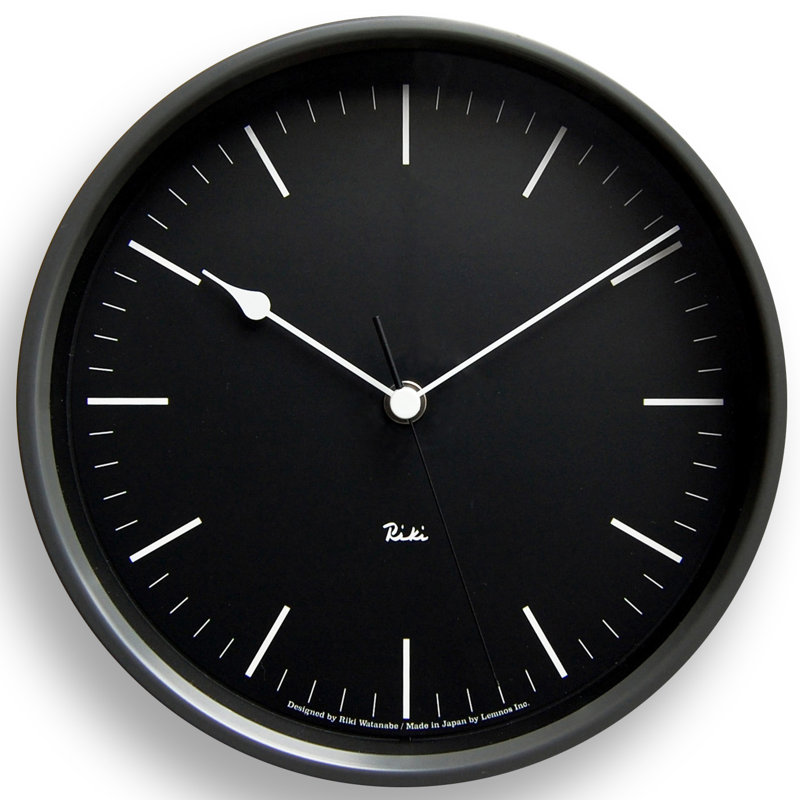 Zavier Metal Wall Clock, Black