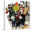 Bus Stop At Christmas by Stevan Dohanos - Wrapped Canvas Painting-1108790329
