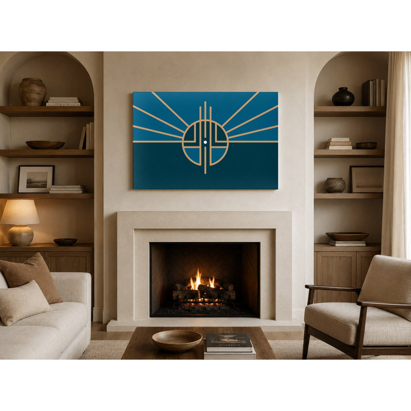 «Lincoln City Flag - Nebraska», art mural sur toile, 11" H x 14" W