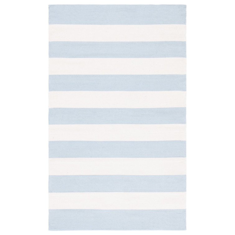 Tapis rayé bleu ciel / ivoire Brookvale
