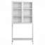 Tall Bookcase, Metal Storage Cabinet,Sideboard, Display Storage Cabinet, Bookcase With Storage-113040106