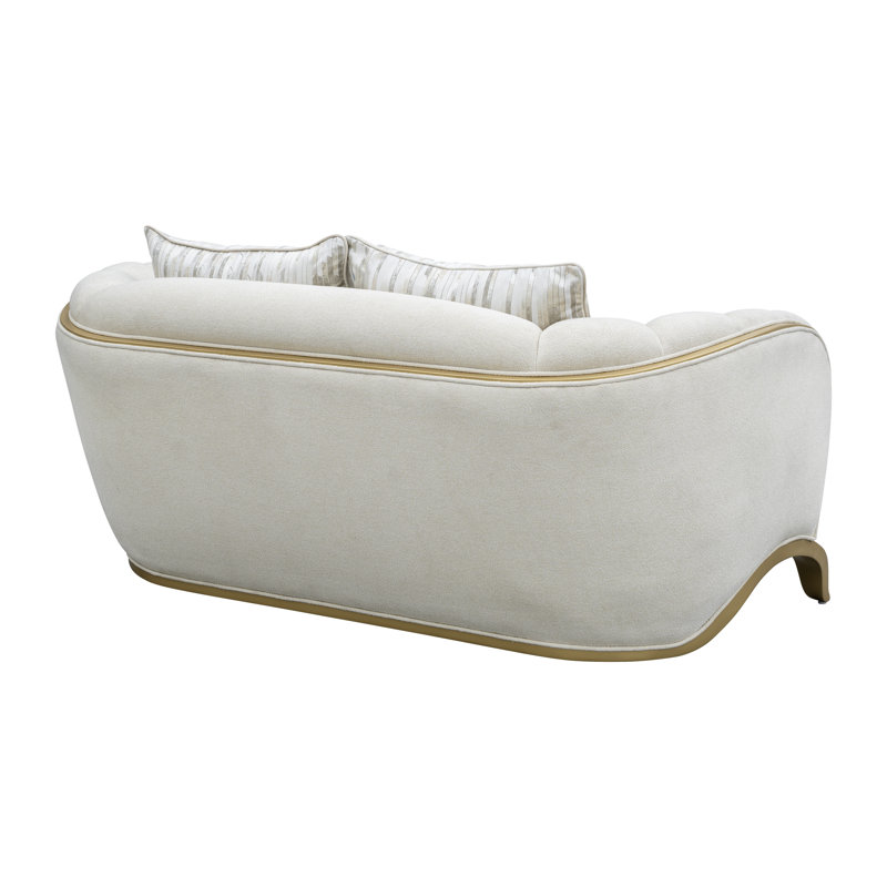 Scotts Square Loveseat - Cornsilk/Light Champagne