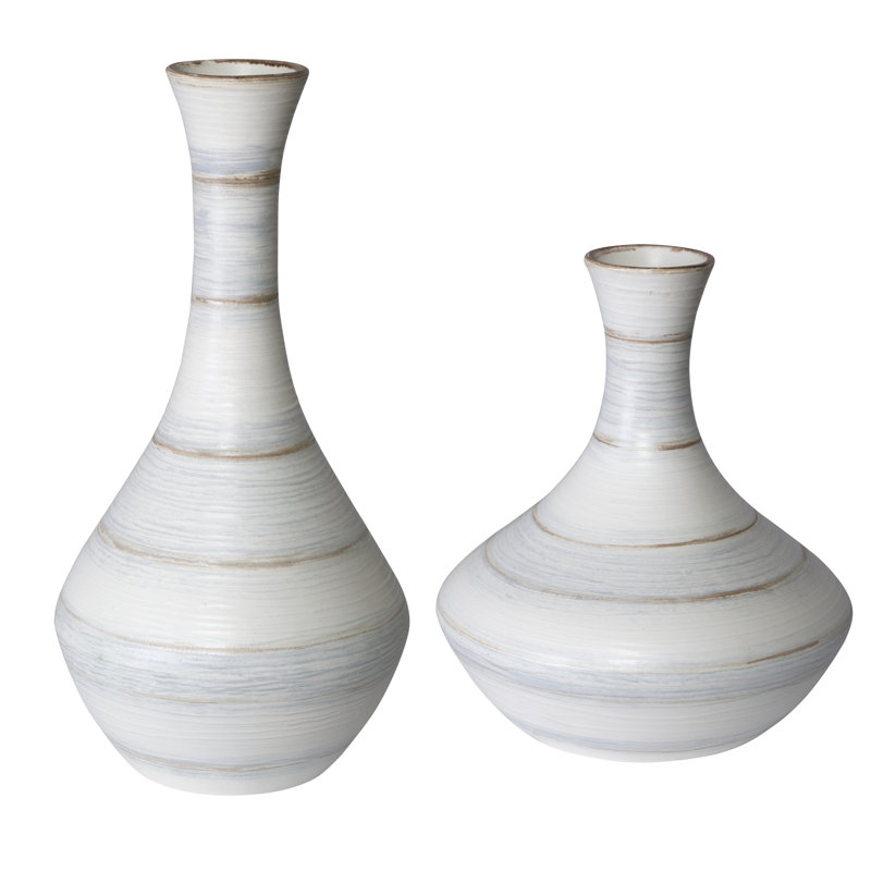 Vases rayés Orren Ellis Pearletta, S / 2