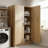 Oak Multi-Purpose Utility Storage Cabinet