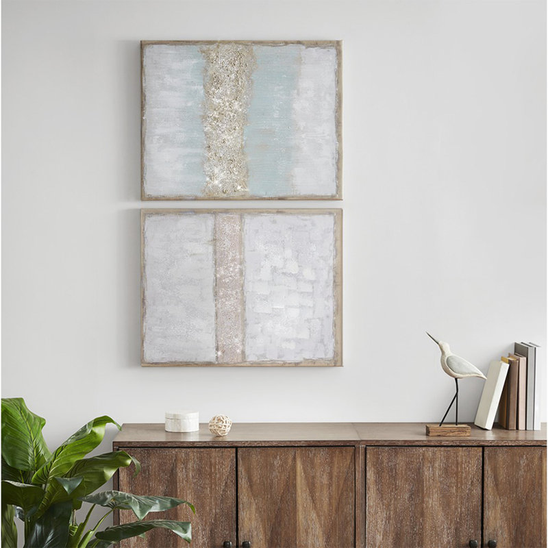 Hand Embellished Glitter 2-piece Wall Art Set