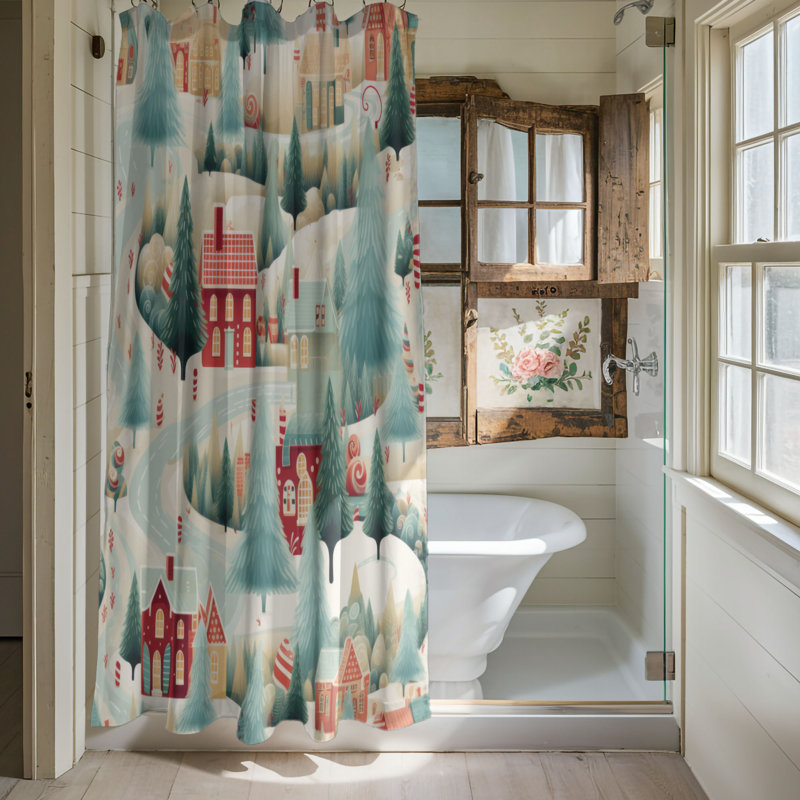 Candy Path - Premium Shower Curtain, 74"H x 71"W