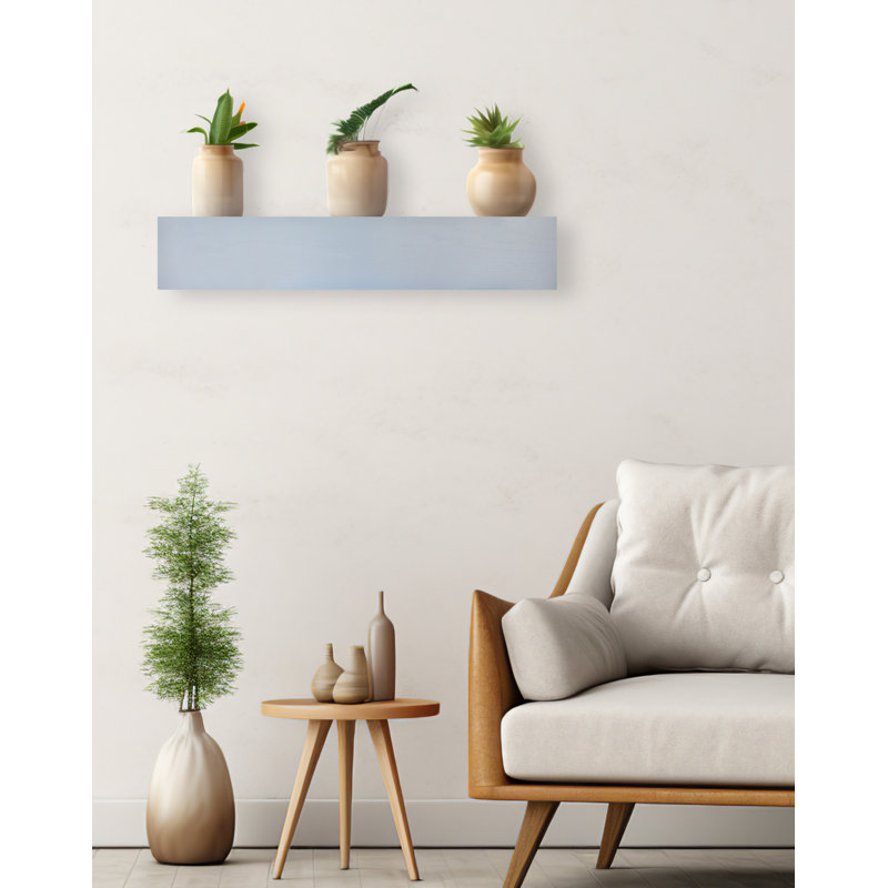 Rayons flottants avec support en métal Rayne, Gris, H 6 po x l 28 po x P 4 po
