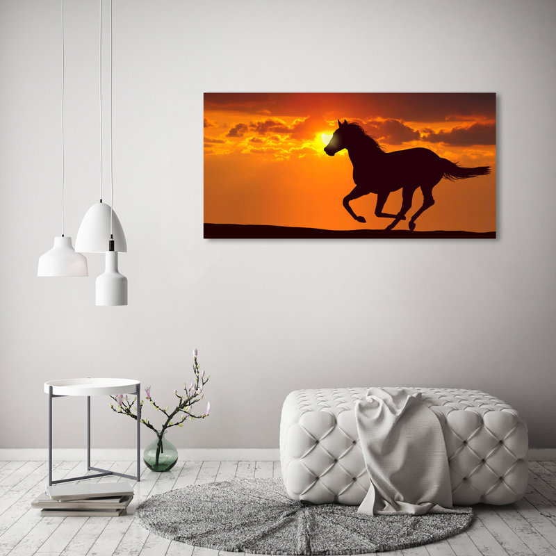 Sunset Horse - Wrapped Canvas Print