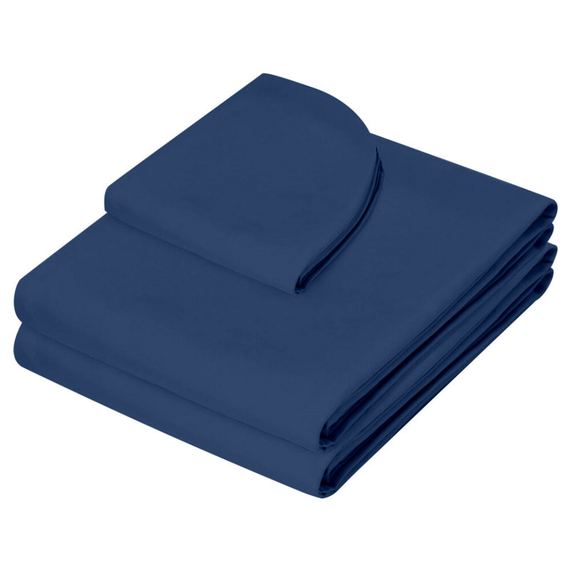 Ensemble de draps 3 pièces pour table de massage en microfibre, Bleu très foncé
