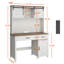 Bureau de direction 47 po, bureau d'ordinateur avec éclairage DEL Farmhouse-2031283320