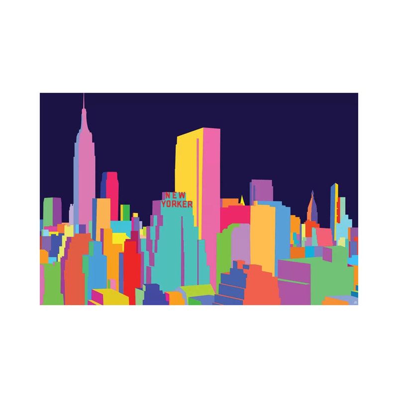 New Yorker And Empire State Building by Yoni Alter - No Frame Gallery-Wrapped Canvas Giclée on Canvas, 30.48cm H x 45.72cm W