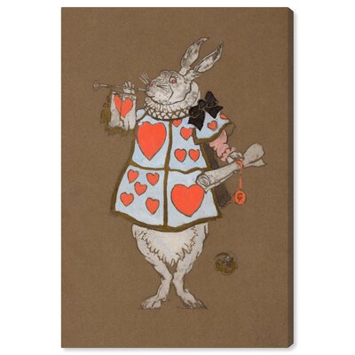 Animals 'William Penhallow - White Rabbit With Herald' Farm Animals By Oliver Gal Wall Art Print -  41659_10x15_CANV_XHD