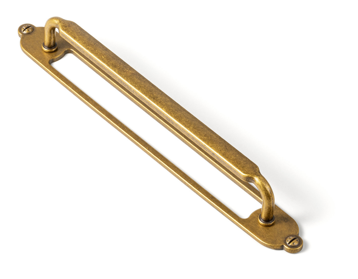 Classical Bar Pull With Hollowed-Out Backplate(G025) Multipack, 7 3/5", Antique Brass