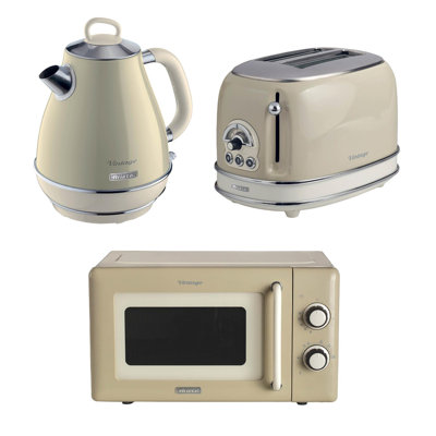 Ariete Vintage 1.7 Litre Jug Kettle 2 Slice Toaster And Microwave Green