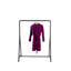 Cotton Waffle Above Knee Bathrobe with Pockets-64301297-64301301